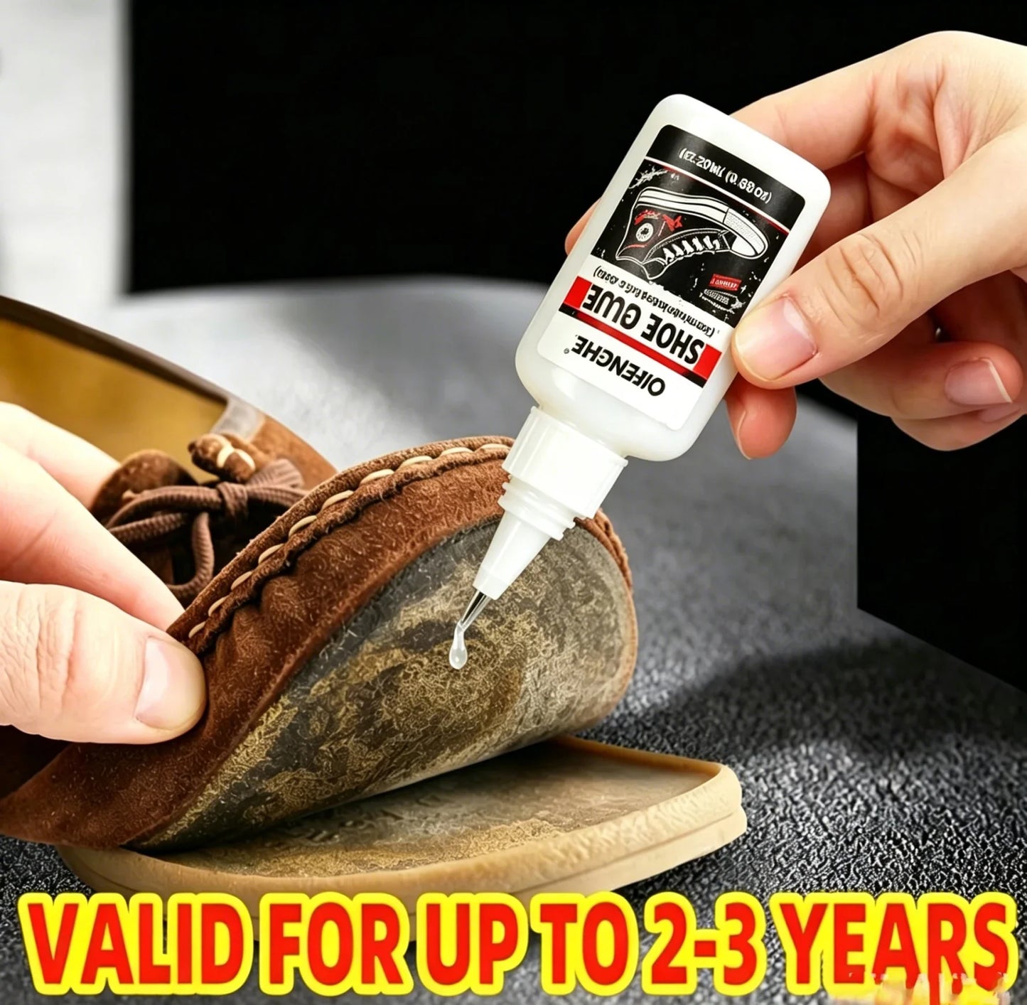 QIFENGHE Diamond Bond Shoe Glue 20ML Strong Flexible Adhesive For Sneakers Leather Canvas Rubber Sole Repair Multi Material Shoe