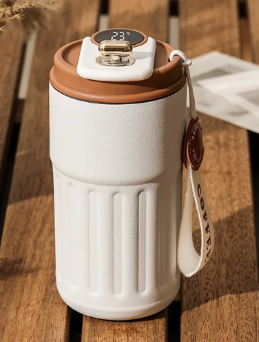 Smart Digital Termosmuggar 450ml – Rostfritt Stål med Temperaturvisning