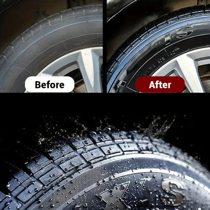 Black Shiny Tire Wax 30g - Durable, Long-Lasting Protection and Repair for All Kinds of Tires - Prevents Cracks and Whitens