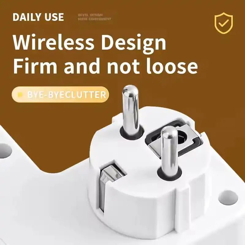 EU plug and socket, 4-pole socket, multifunctional wall plug, with or without extension cords or USB and Type-C interfaces