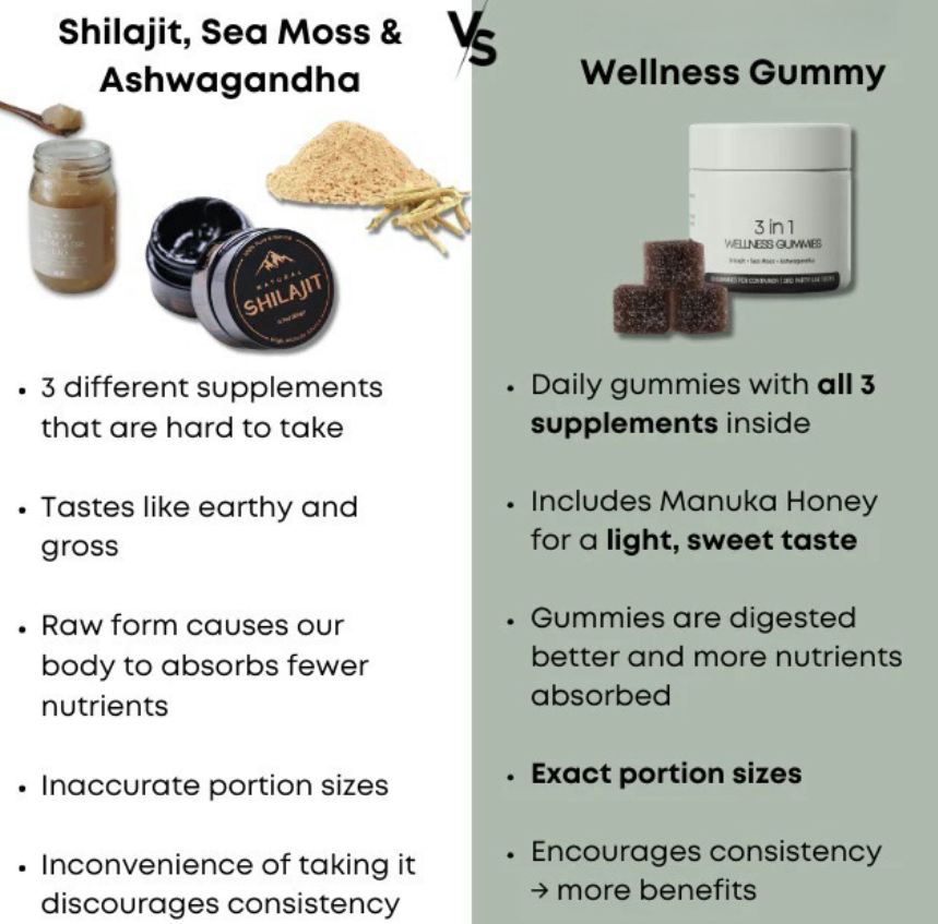 Shilajit 3-in-1 Gummies for Men - ÅlandWell