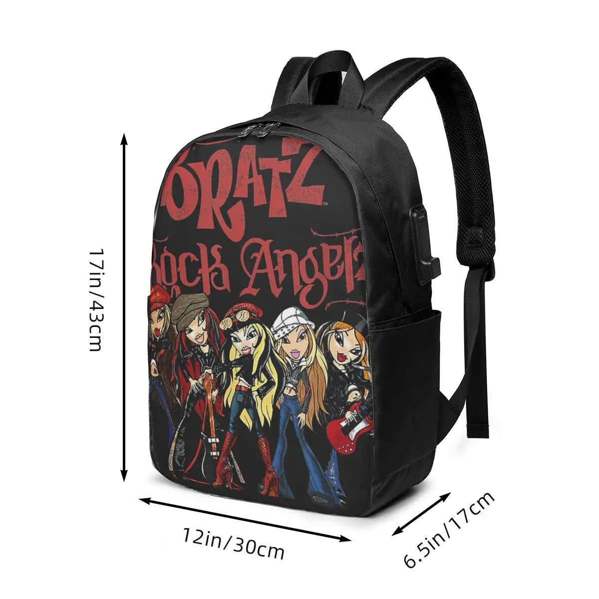 Bratz Rock Angelz Group Shot Backpack Travel Notebook Bag Computer College Student School Bag Laptop Shoulder Bags for Men Women