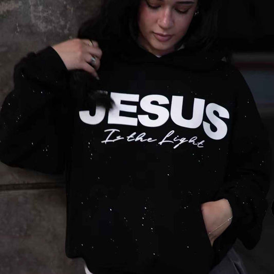 Hoodie Sweatshirt med Rund Hals – 3D-tryckt Pullover i Polyester