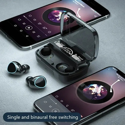 Wireless Bluetooth Earbuds with LED Display HiFi Stereo Sound, Waterproof Gaming Headset - ÅlandWell