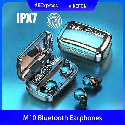 Wireless Bluetooth Earbuds with LED Display HiFi Stereo Sound, Waterproof Gaming Headset - ÅlandWell