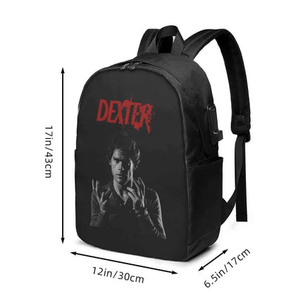 Dexter Morgan Movie-Inspired Laptop Backpack for College Students - Men & Women