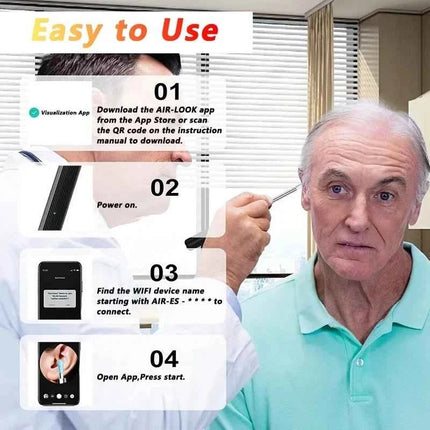 Ear Wax Removal Tool with Camera and 5M Luminous Otoscope - Ear Care Kit - ÅlandWell